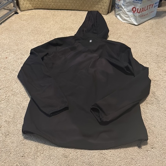 SwissTech Mens Small Black Windbreaker Plain Outerwear Nature - Picture 3 of 3